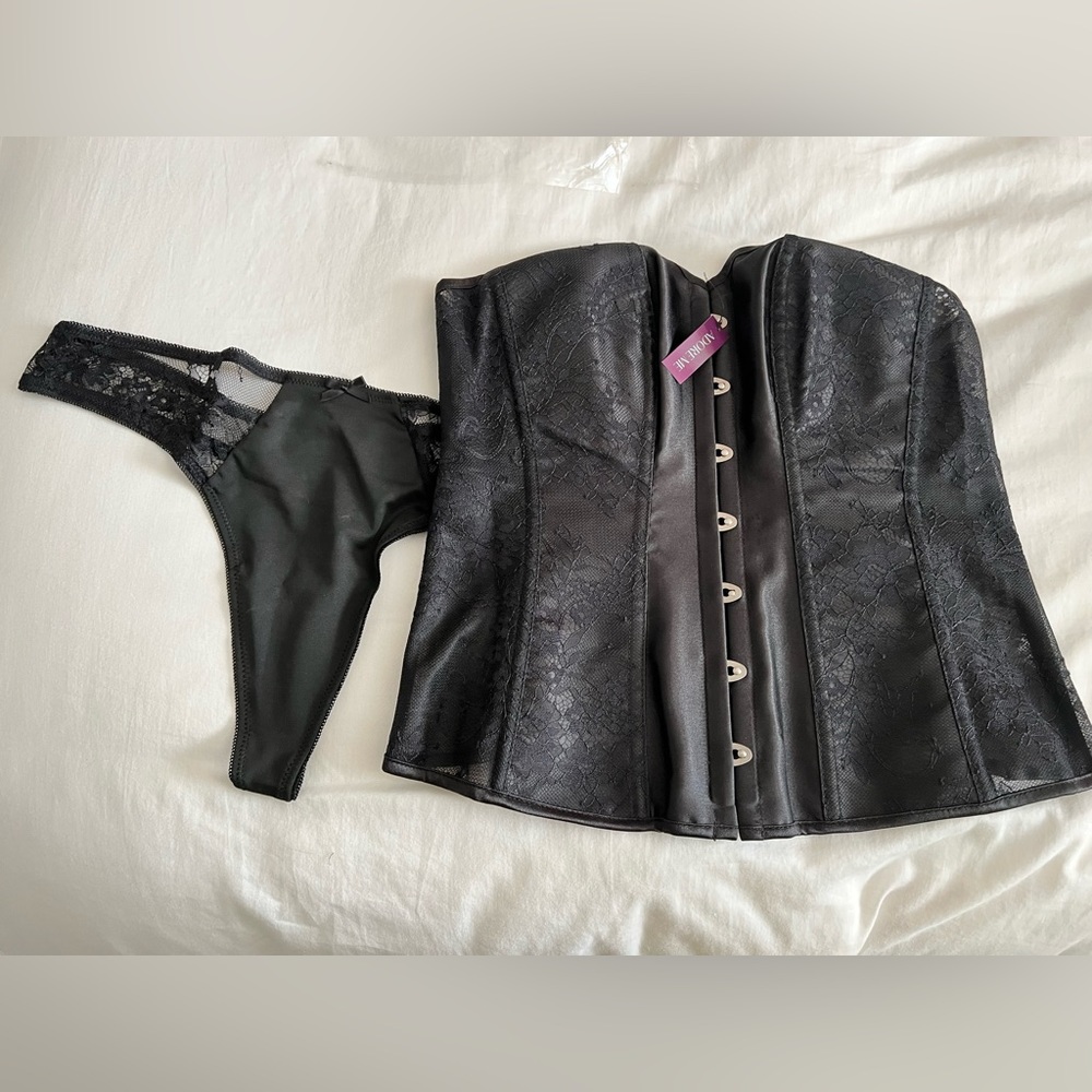 Adore me corset set, new in packaging